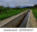 Concrete water irrigation system for agriculture 