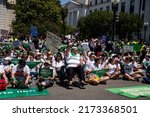 Small photo of Washington, DC, USA - June 30, 2022: Nonviolent civil disobedience demonstration to demand safe and legal abortion access.