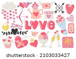 Cute Valentine's Day Doodles Set