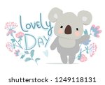 hand drawn cute koala and... | Shutterstock .eps vector #1249118131