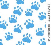 hand drawn print paw dog sketch ... | Shutterstock .eps vector #2115541487