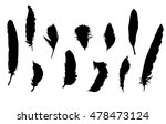 feathers big set vector... | Shutterstock .eps vector #478473124
