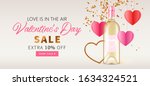 valentine's day sale banner... | Shutterstock .eps vector #1634324521