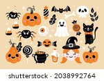 halloween holiday cute element... | Shutterstock .eps vector #2038992764