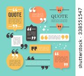modern block quote and pull... | Shutterstock .eps vector #338551547