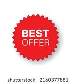 best offer vector red icon... | Shutterstock .eps vector #2160377881