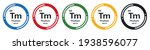 thulium symbol set. flat design ... | Shutterstock .eps vector #1938596077