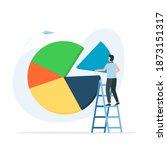 businessman standing on ladder... | Shutterstock .eps vector #1873151317