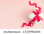 top view gift box with red... | Shutterstock . vector #1725996544