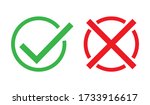 check cross mark. red and green ... | Shutterstock .eps vector #1733916617
