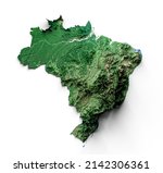 Brazil Topographic Map 3d...