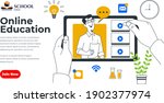 webinar online education social ... | Shutterstock .eps vector #1902377974