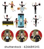 magician tricks | Shutterstock .eps vector #626684141