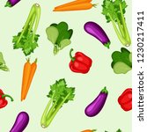 organic healthy vegetable... | Shutterstock .eps vector #1230217411