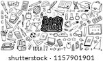 back to school with hand drawn... | Shutterstock .eps vector #1157901901