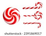 Candy cane collection isolated...