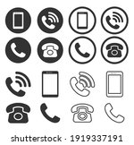 phone icon symbol set.... | Shutterstock .eps vector #1919337191