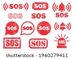 sos icon symbol button.... | Shutterstock .eps vector #1960279411