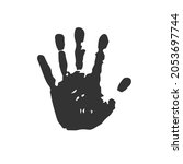 human hand print icon symbol.... | Shutterstock .eps vector #2053697744