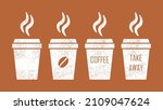 coffee take away cup icon... | Shutterstock .eps vector #2109047624