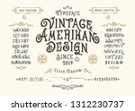 font vintage american design.... | Shutterstock .eps vector #1312230737