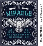 font miracle. craft retro... | Shutterstock .eps vector #1769011337
