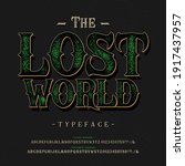 font the lost world. craft... | Shutterstock .eps vector #1917437957