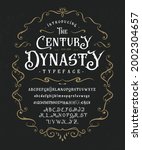 font the century dynasty. craft ... | Shutterstock .eps vector #2002304657