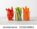 Vegetable sticks in jar....