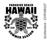 Hawaii Paradise Beach Vector...