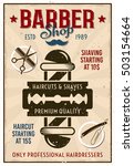 Barber Shop Vintage Colored...