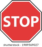 stop sign   stop sign vector... | Shutterstock .eps vector #1989569027