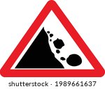 uk falling rocks or debris road ... | Shutterstock .eps vector #1989661637