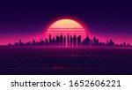 retro futuristic synthwave... | Shutterstock .eps vector #1652606221