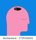 human head silhouette with... | Shutterstock .eps vector #1719318331