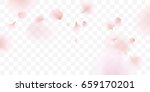 pink sakura falling petals... | Shutterstock .eps vector #659170201