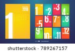 wall monthly calendar for the... | Shutterstock .eps vector #789267157