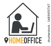 work at home during corona... | Shutterstock .eps vector #1683455767