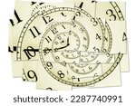 Creative image - hypnotic clock background. Concept of hypnosis, subconscious, suggestion.