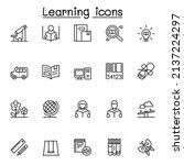 learning icon set in thin line... | Shutterstock .eps vector #2137224297