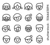 happy face   smile face icon... | Shutterstock .eps vector #506665894