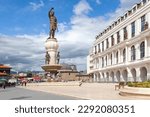 Small photo of Skopje, North Macedonia - May 20 2019: Statue of Philip II of Macedonia on the top of a fountain on a town square near Daut Pasha Amam and the Skopje Fortress.