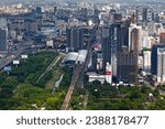Small photo of Bangkok, Thailand - September 17 2018: Makkasan Station is a rapid transit station on the Airport Rail Link. The station was opened in August 2010. It is the biggest rapid transit station in Bangkok.