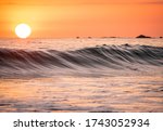 Surfing Beach Costa Rica Sunset
