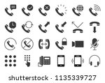vector basic phone and call... | Shutterstock .eps vector #1135339727
