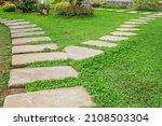 Small photo of sequential beautiful paths in the park