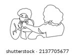 female master at beauty salon... | Shutterstock .eps vector #2137705677