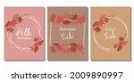 set of autumn vector template... | Shutterstock .eps vector #2009890997