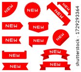 set of ribbons  labels  banners.... | Shutterstock . vector #1729293364