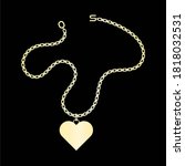 Gold Necklace Design With Heart ...
